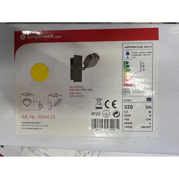 Lampenwelt - LED zidno svetlo PABLOS LED/4,2W/230V