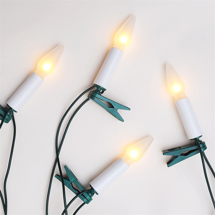 Božićni lanac FELICIA 16xE10/14V/230V bijela