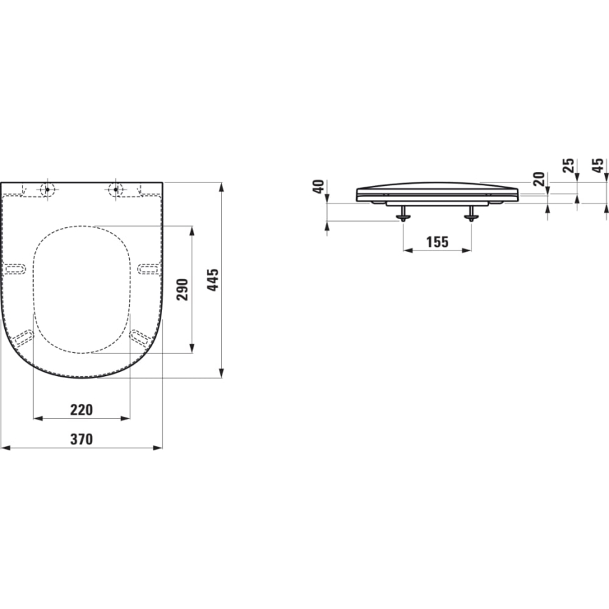 LAUFEN H8910830000001 - Daska za WC školjku SoftClose prigušiva LUA, duroplast, bela