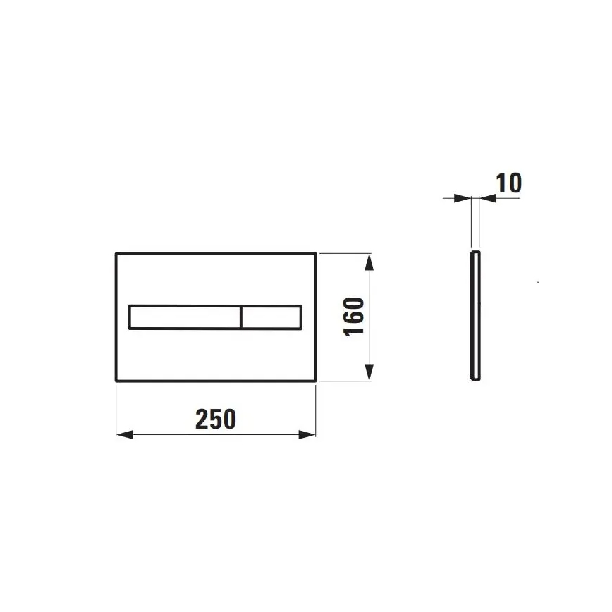 LAUFEN H8956610000001 - Taster za ispiranje DUAL LIS, bela