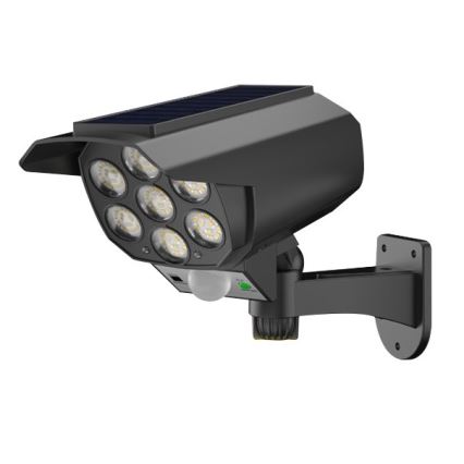 LED maketa sigurnosne kamere sa senzorom i solarnim panelom LED/5W/5,5V 800 mAh IP65 + daljinski upravljač