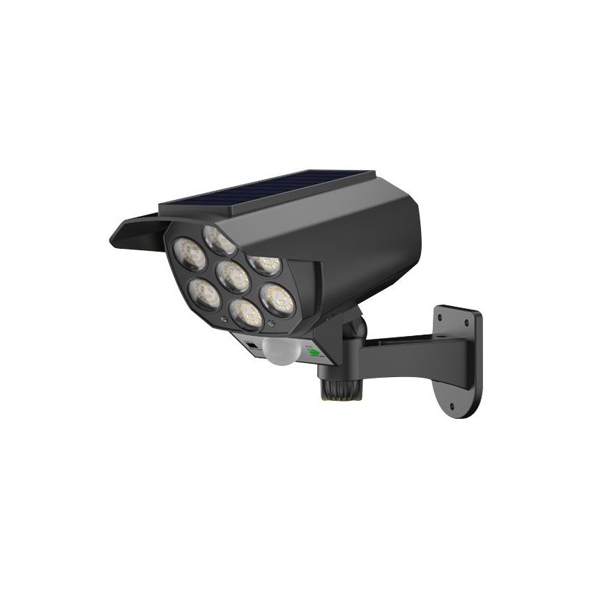 LED maketa sigurnosne kamere sa senzorom i solarnim panelom LED/5W/5,5V 800 mAh IP65 + daljinski upravljač