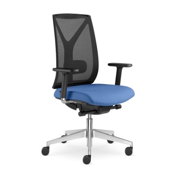 LD Seating - Kancelarijska stolica LEAF crna/plava