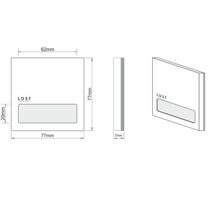 LDST AL-01-SS-BZ5 - LED svetiljka za stepenište ALEX 5xLED/1,2W/230V mat hrom 6500K
