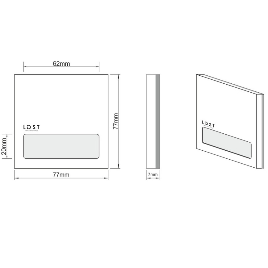 LDST AL-01-SZ-BC5 - LED svetiljka za stepenište ALEX LED/1,2W/230V zlatna 3500K