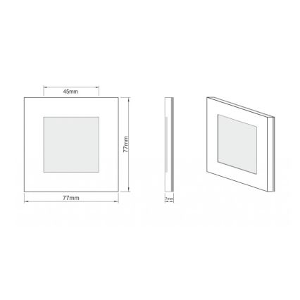 LDST AN-01-SZ-BZ9 - LED svetlo za stepenište ANGEL 9xLED/1,2W/230V zlatna 6500K