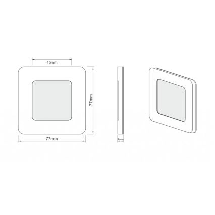 LDST DI-01-SZ-BZ9 - LED svetlo za stepenište DIANA 9xLED/1,2W/230V 6500K