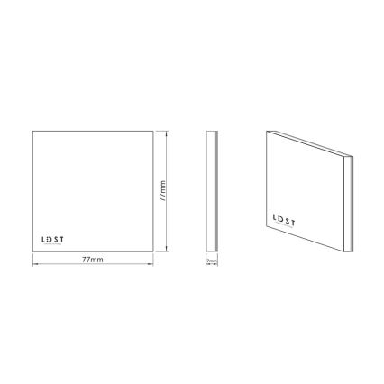 LDST SI-01-L-BZ8 - LED svetiljka za stepenište SREBRNA 8xLED//1,2W/230V 6500K
