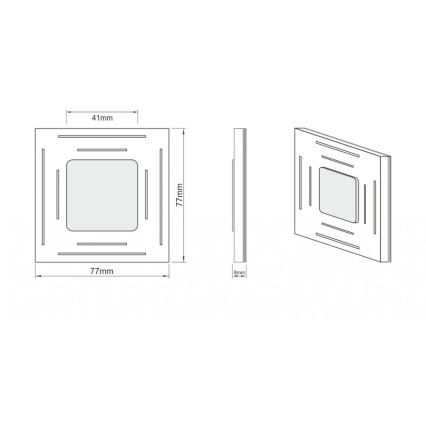 LDST SP-01-CB-BZ8- LED svetiljka za stepenište SPACE 8xLED/1,2W/230V sjajna crna 6500K