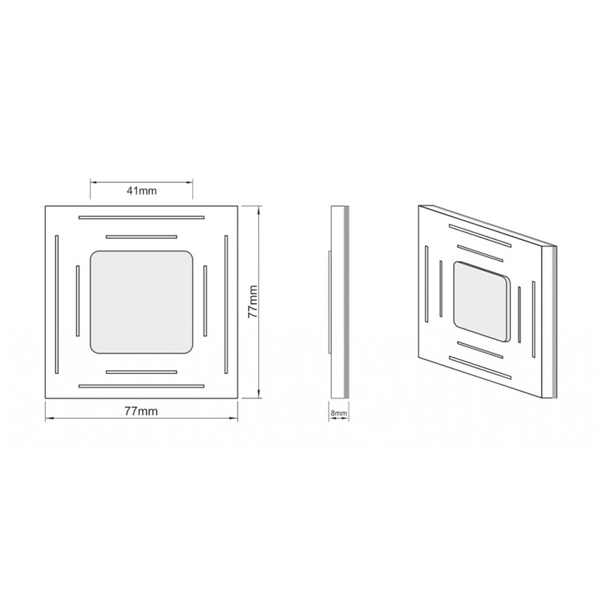 LDST SP-01-SC-BC8 - Rasveta za stepenište SPACE 8xLED/1,2W/230V