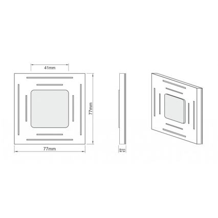 LDST SP-01-SS-BC8 - Osvetljenje za stepenište SPACE 8xLED/1,2W/230V