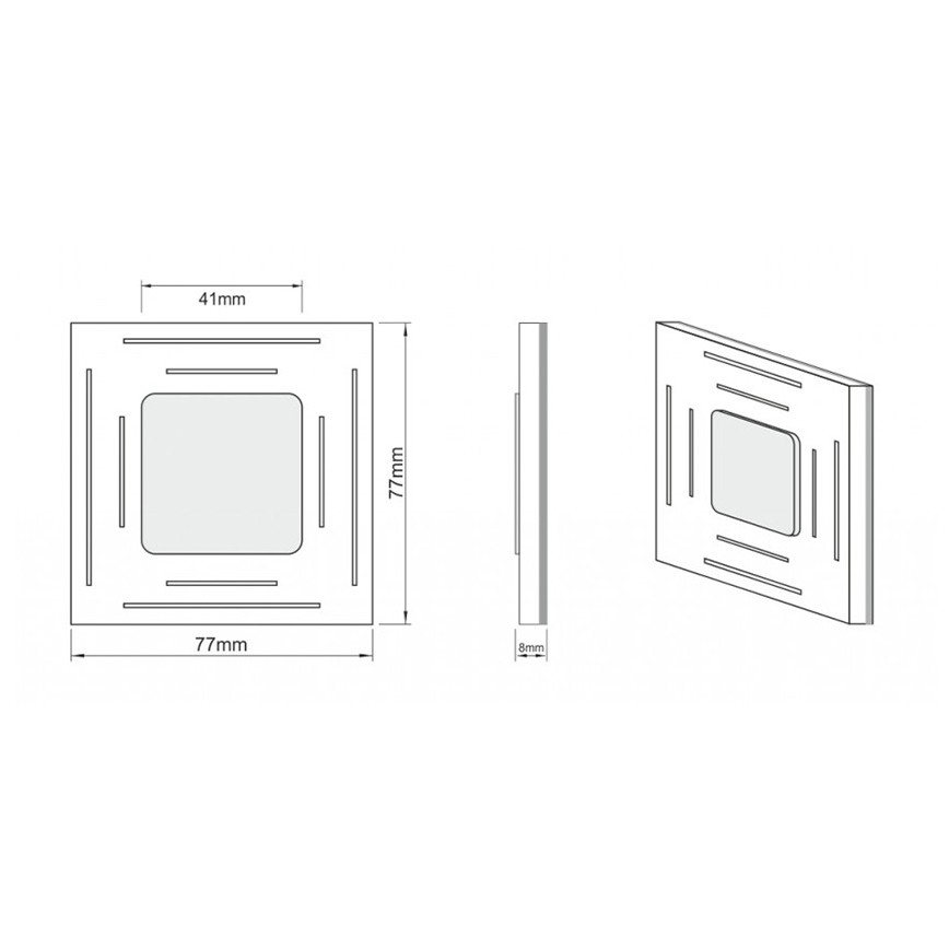 LDST SP-01-SS-BC8 - Osvetljenje za stepenište SPACE 8xLED/1,2W/230V