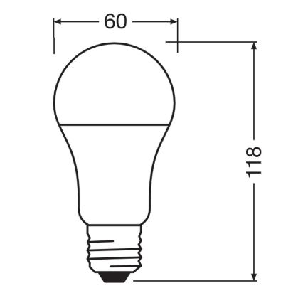 LED antibakterijska sijalica A100 E27/13W/230V 2700K - Osram
