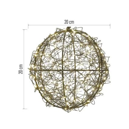 LED božićna dekoracija 200×LED/230V, prečnika 20 cm