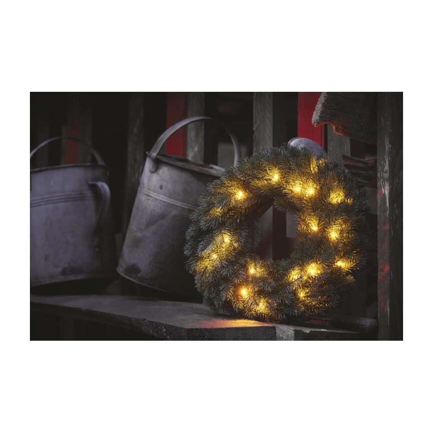 LED božićna dekoracija 20xLED/2xAA prečnik 40 cm