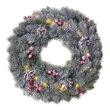 LED božićna dekoracija 20×LED/2×AA, prečnik 38 cm