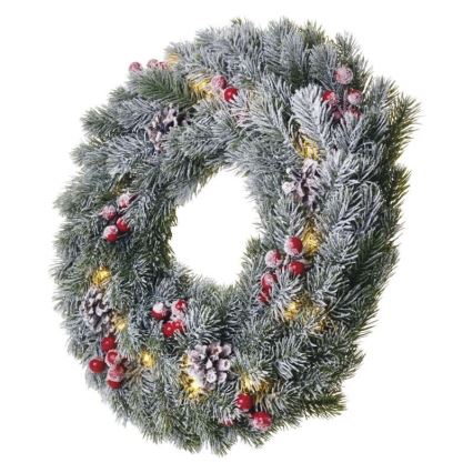 LED božićna dekoracija 20×LED/2×AA, prečnik 38 cm