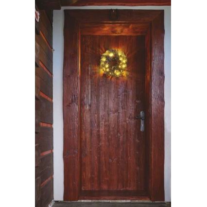 LED božićna dekoracija 20×LED/2×AA, prečnik 38 cm