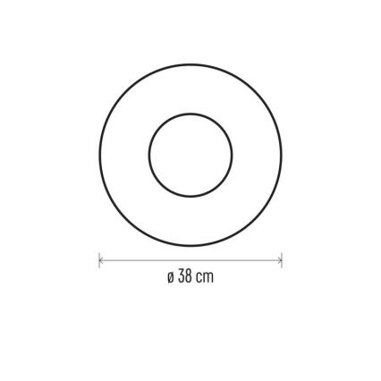 LED božićna dekoracija 20×LED/2×AA, prečnik 38 cm