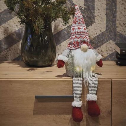 LED božićna dekoracija 4xLED/3xAA patuljak