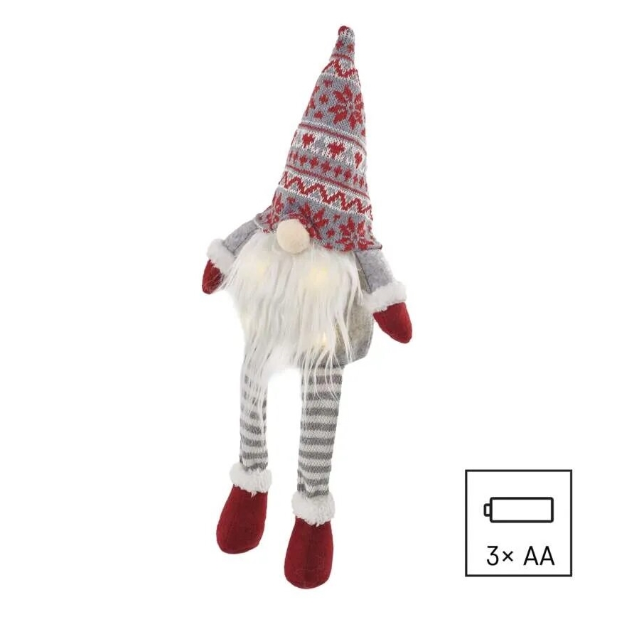 LED božićna dekoracija 4xLED/3xAA patuljak