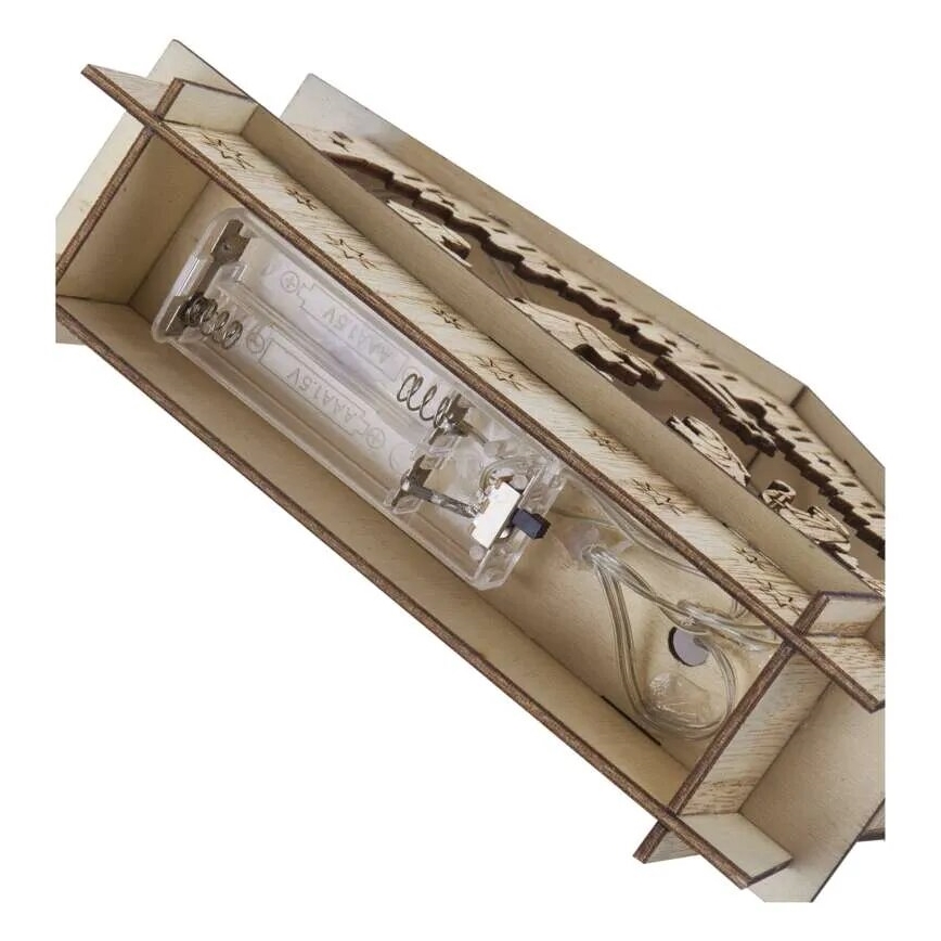 LED božićna dekoracija 6xLED/2xAA jaslice