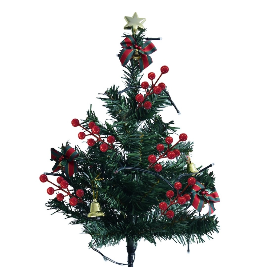LED božićna dekoracija LED/1W/230V 75 cm IP44 zelena