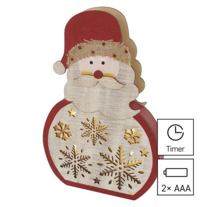 LED božićna dekoracija LED/2xAAA Deda Mraz