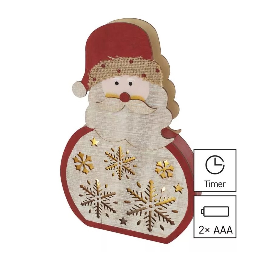 LED božićna dekoracija LED/2xAAA Deda Mraz