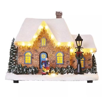 LED božićna dekoracija LED/3xAA kućica