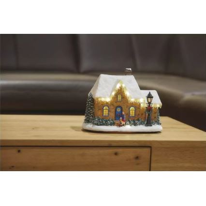 LED božićna dekoracija LED/3xAA kućica