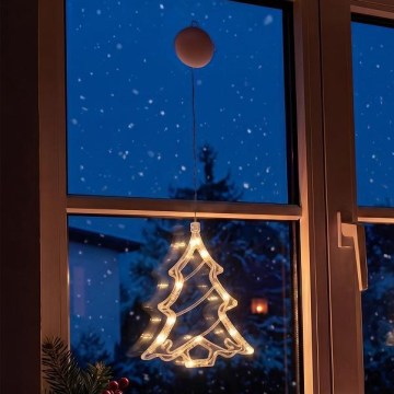 LED Božićna dekoracija LED/3xAAA/topla bela jelka