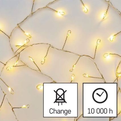 LED božićna girlanda 100xLED/3xAA 2,7m topla bela