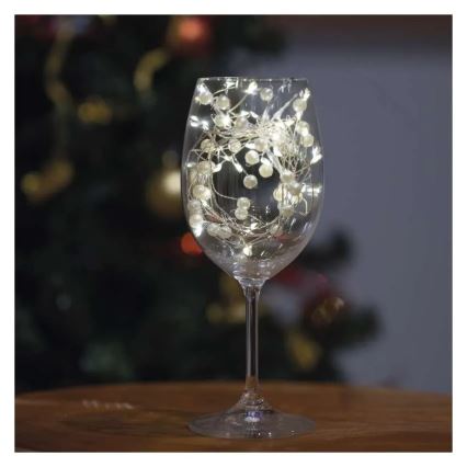 LED božićna girlanda 40xLED/3xAA 1,5 m topla bela