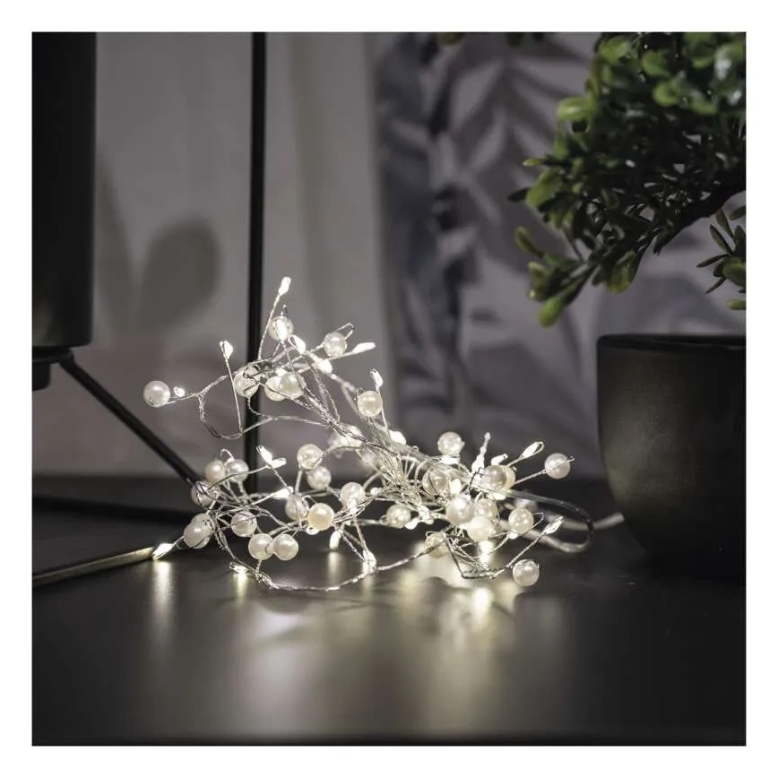 LED božićna girlanda 40xLED/3xAA 1,5 m topla bela