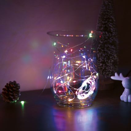LED božićna girlanda 50xLED/3xAA 5m višebojna