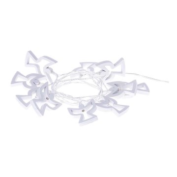 LED Božićna girlanda CHAIN 10xLED/2xAA 1,85m topla bela