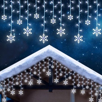LED božićna spoljašnja zavesa 224xLED 3,5x0,75 m IP44 hladna bela