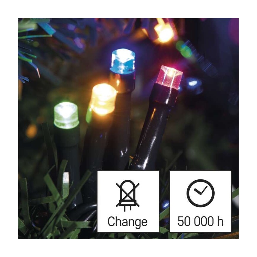 LED božićna spoljna girlanda 120xLED/8 režima 17 m IP44 višebojna