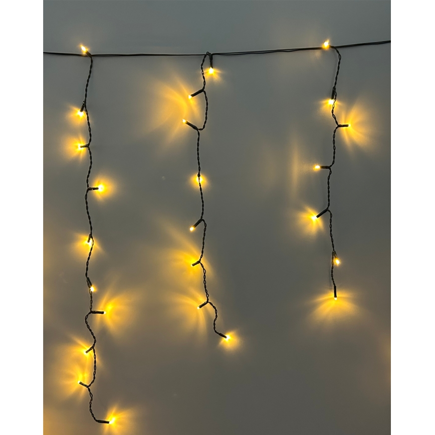 LED božićna spoljna girlanda 200xLED/230V 7,6 m IP44 crna