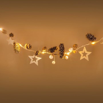 LED božićni lanac 10xLED/3xAA 2,5m topla bela