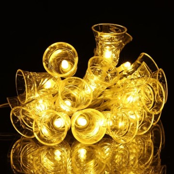 LED Božićni niz 20xLED/3xAA/topla bela 2,2m zvončići