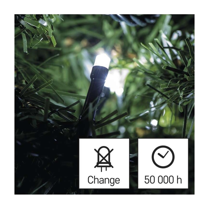 LED božićni spoljašnji niz 80xLED/13m IP44 hladno bela