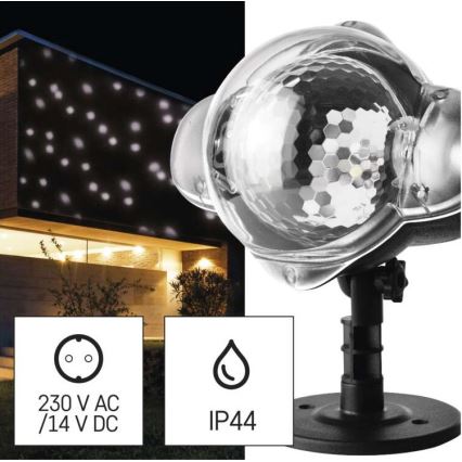 LED božićni spoljašnji projektor LED/4W/230V IP44 bela