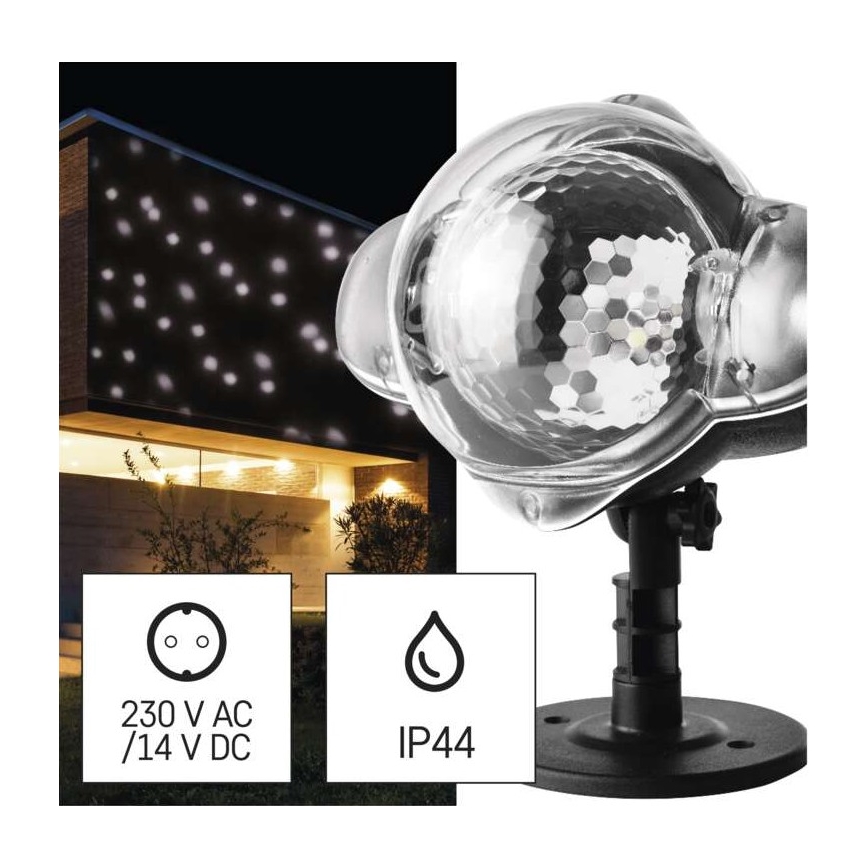 LED božićni spoljašnji projektor LED/4W/230V IP44 bela