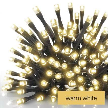 LED božićni spoljni lanac 120xLED/3xAA 8,9m IP44 topla bela