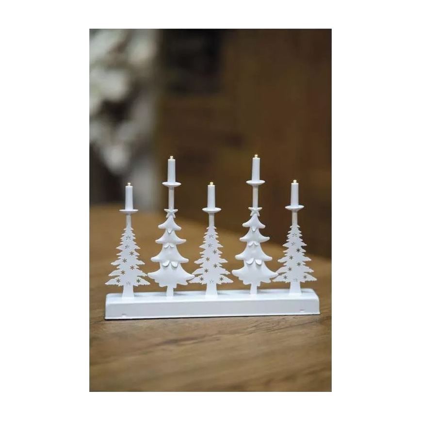 LED božićni svećnjak LED/2xAA bela