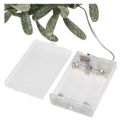 LED božićni venac, 25 LED, na 3x AA baterije, prečnik 35 cm