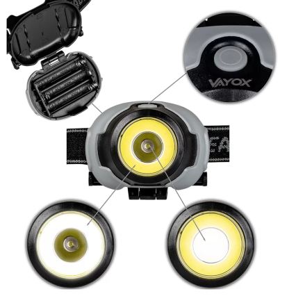 LED Čelna lampa 2xLED/3xAAA IP44 170 lm