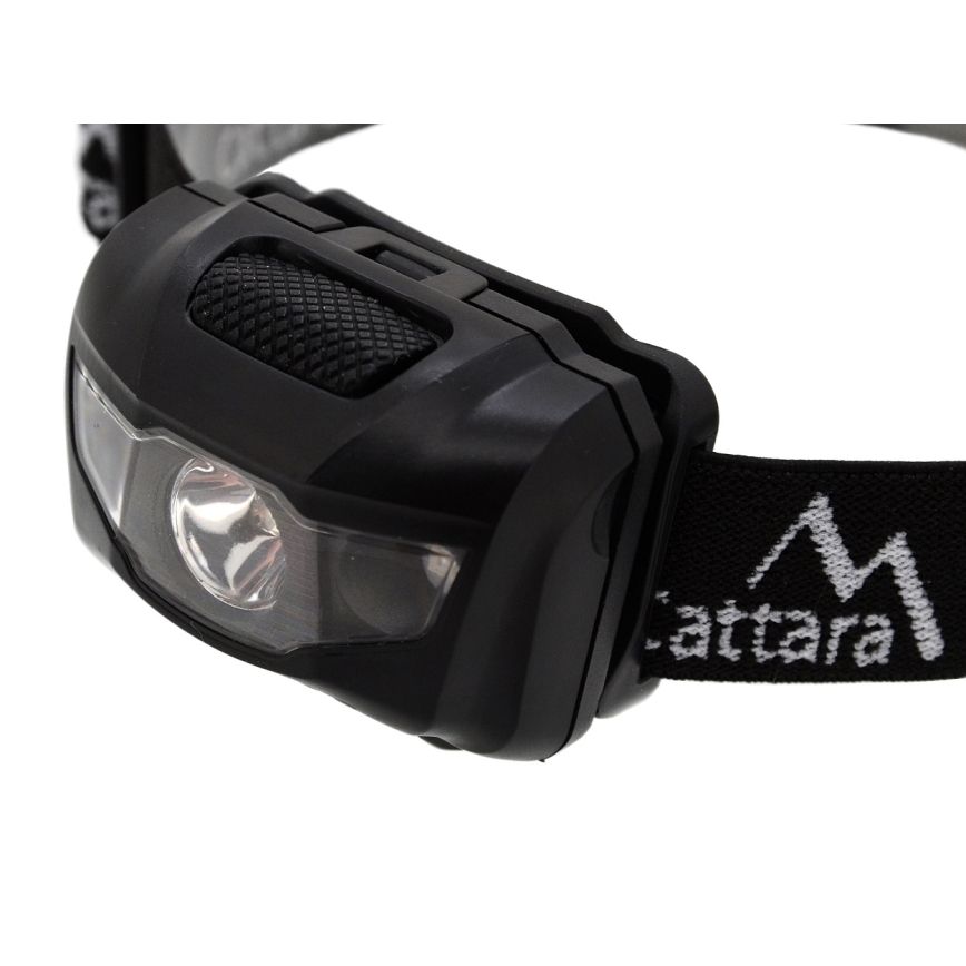 LED čelna lampa sa crvenim svetlom LED/3W/3xAAA IP44 crna